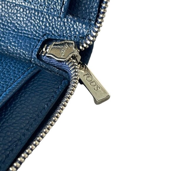 Tod's Italy Blue Zip Continental Wallet Nuova Collection, XAMQCHA1400GPA7Q11 - Picture 8 of 13